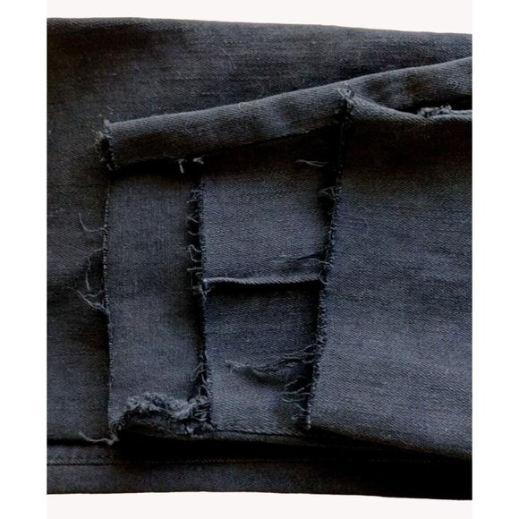 Free People Jeans 26 Black Stretch Raw Cut Ankle - Picture 11 of 15